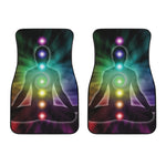 Colorful Chakras Aura Print Front Car Floor Mats
