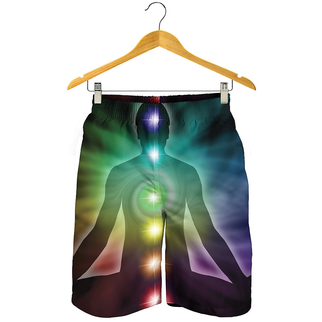 Colorful Chakras Aura Print Men's Shorts