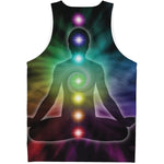 Colorful Chakras Aura Print Men's Tank Top
