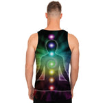 Colorful Chakras Aura Print Men's Tank Top