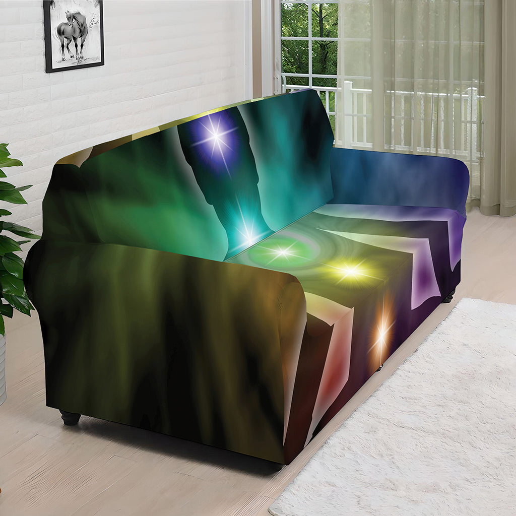 Colorful Chakras Aura Print Sofa Cover