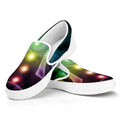 Colorful Chakras Aura Print White Slip On Sneakers