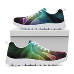 Colorful Chakras Aura Print White Sneakers