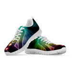 Colorful Chakras Aura Print White Sneakers