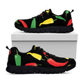 Colorful Chili Peppers Pattern Print Black Running Shoes