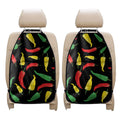 Colorful Chili Peppers Pattern Print Car Seat Organizers