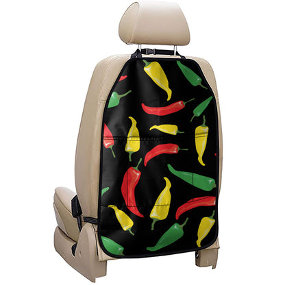Colorful Chili Peppers Pattern Print Car Seat Organizers