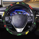 Colorful Chili Peppers Pattern Print Car Steering Wheel Cover