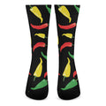 Colorful Chili Peppers Pattern Print Crew Socks
