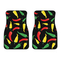 Colorful Chili Peppers Pattern Print Front Car Floor Mats