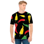Colorful Chili Peppers Pattern Print Men's T-Shirt