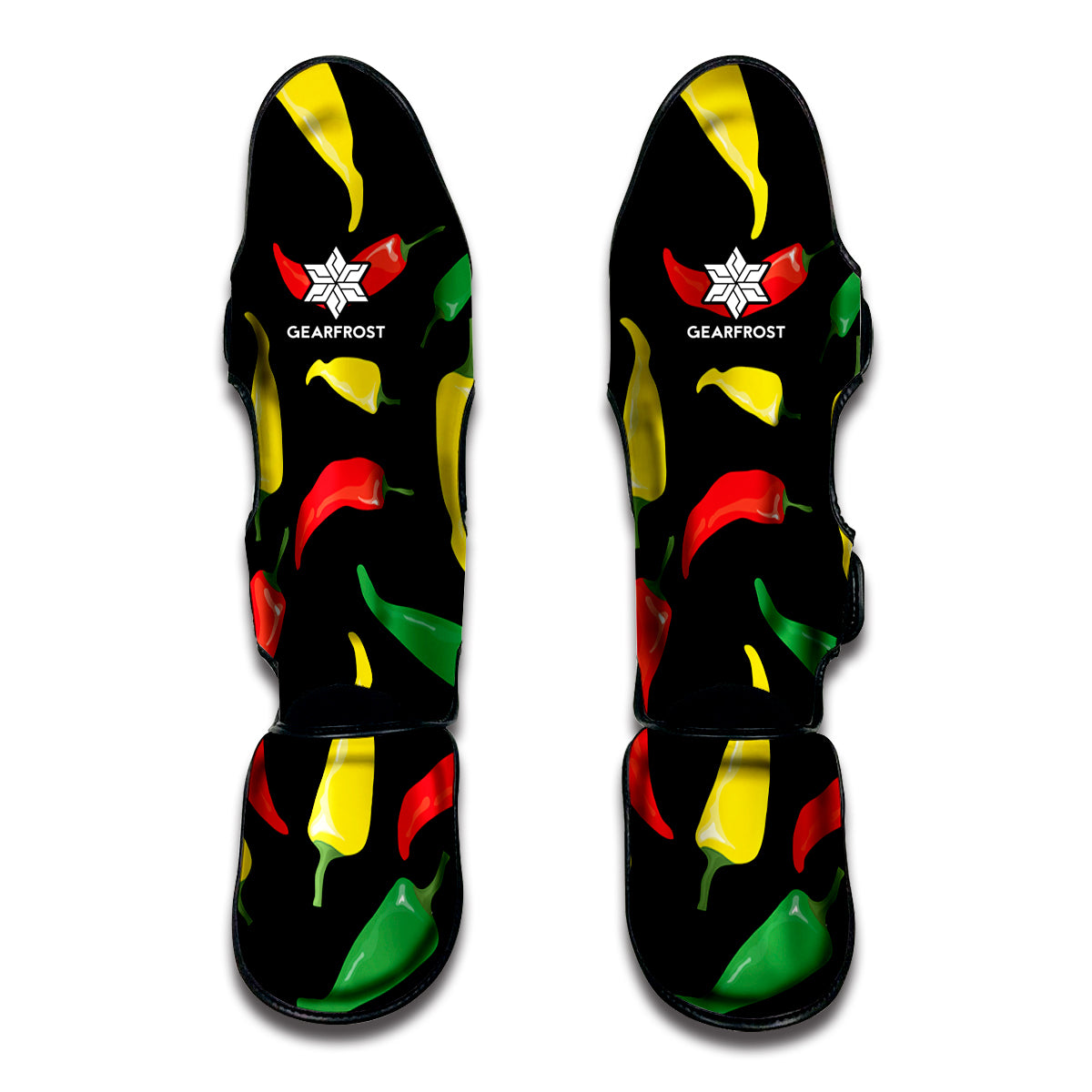 Colorful Chili Peppers Pattern Print Muay Thai Shin Guard