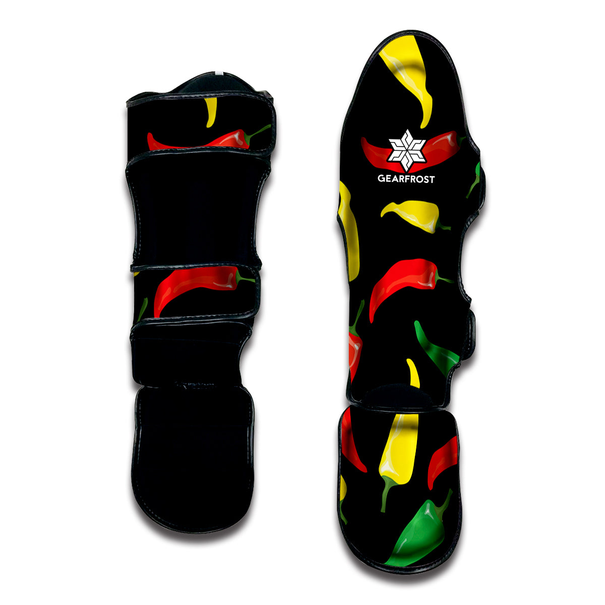 Colorful Chili Peppers Pattern Print Muay Thai Shin Guard