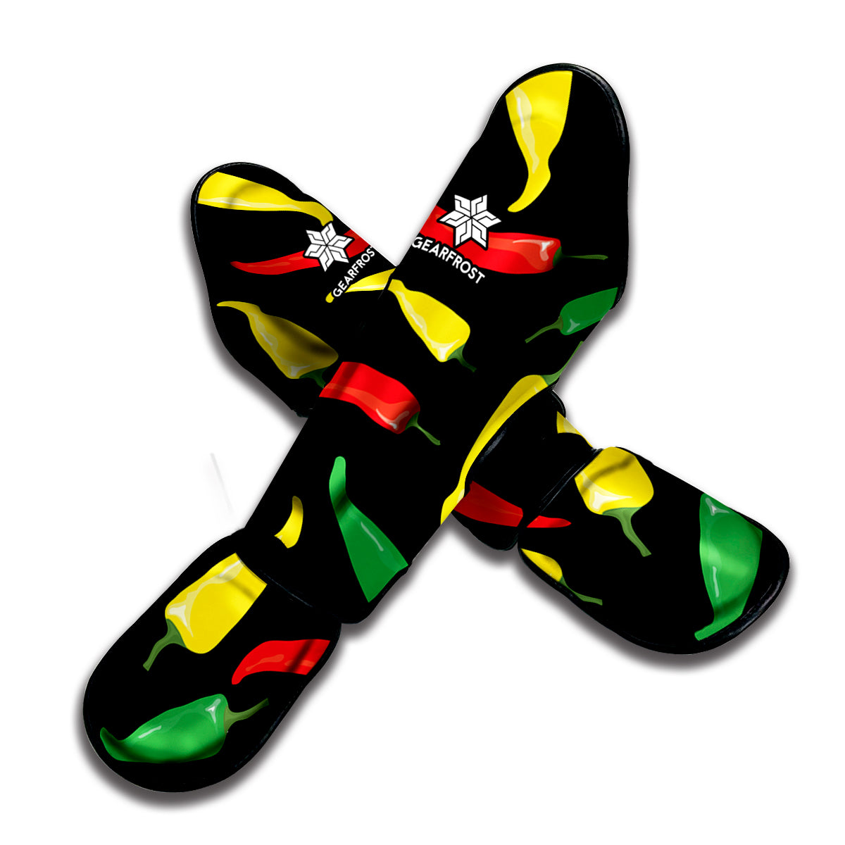 Colorful Chili Peppers Pattern Print Muay Thai Shin Guard