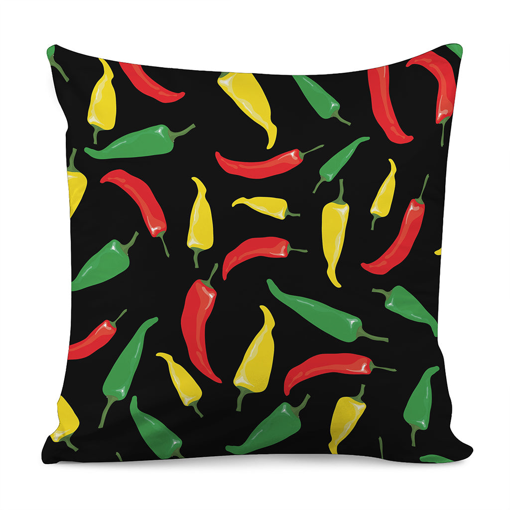 Colorful Chili Peppers Pattern Print Pillow Cover