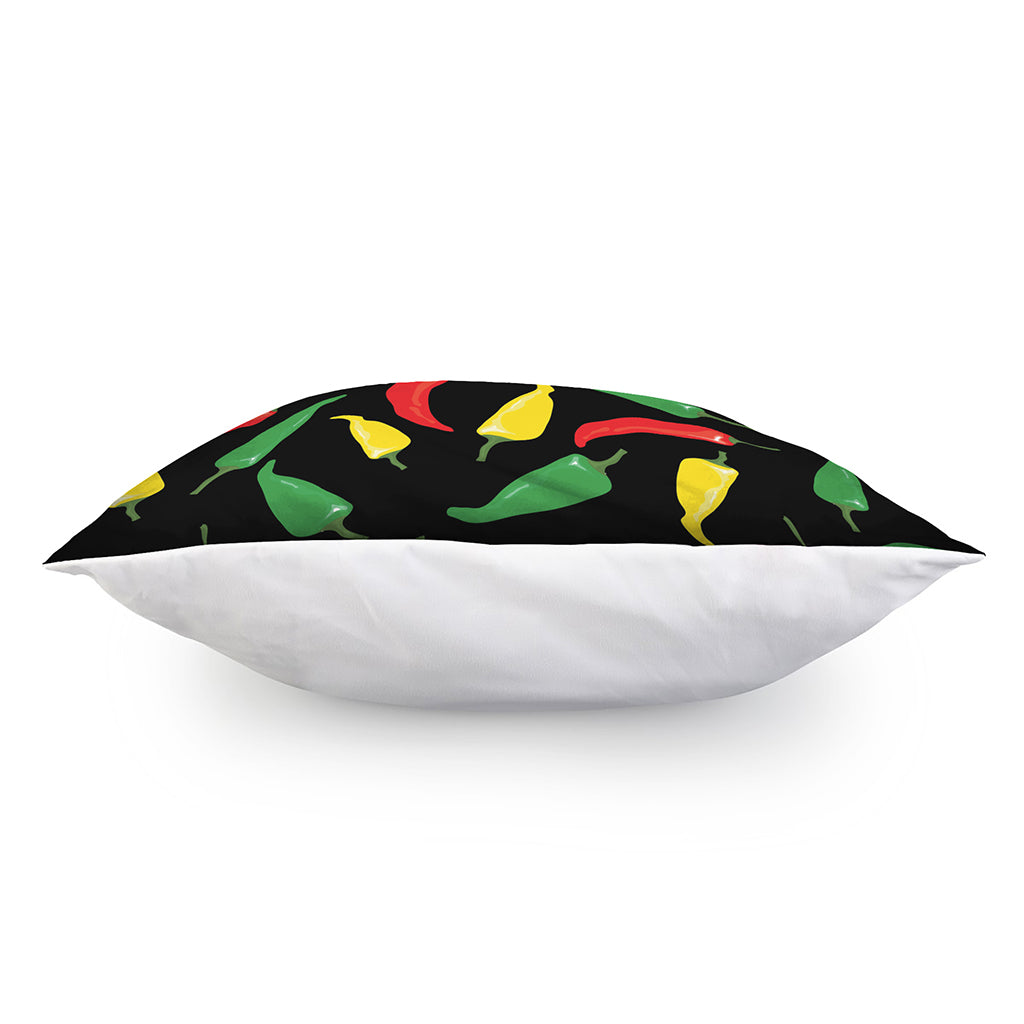 Colorful Chili Peppers Pattern Print Pillow Cover