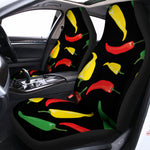 Colorful Chili Peppers Pattern Print Universal Fit Car Seat Covers