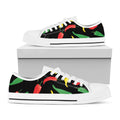 Colorful Chili Peppers Pattern Print White Low Top Sneakers