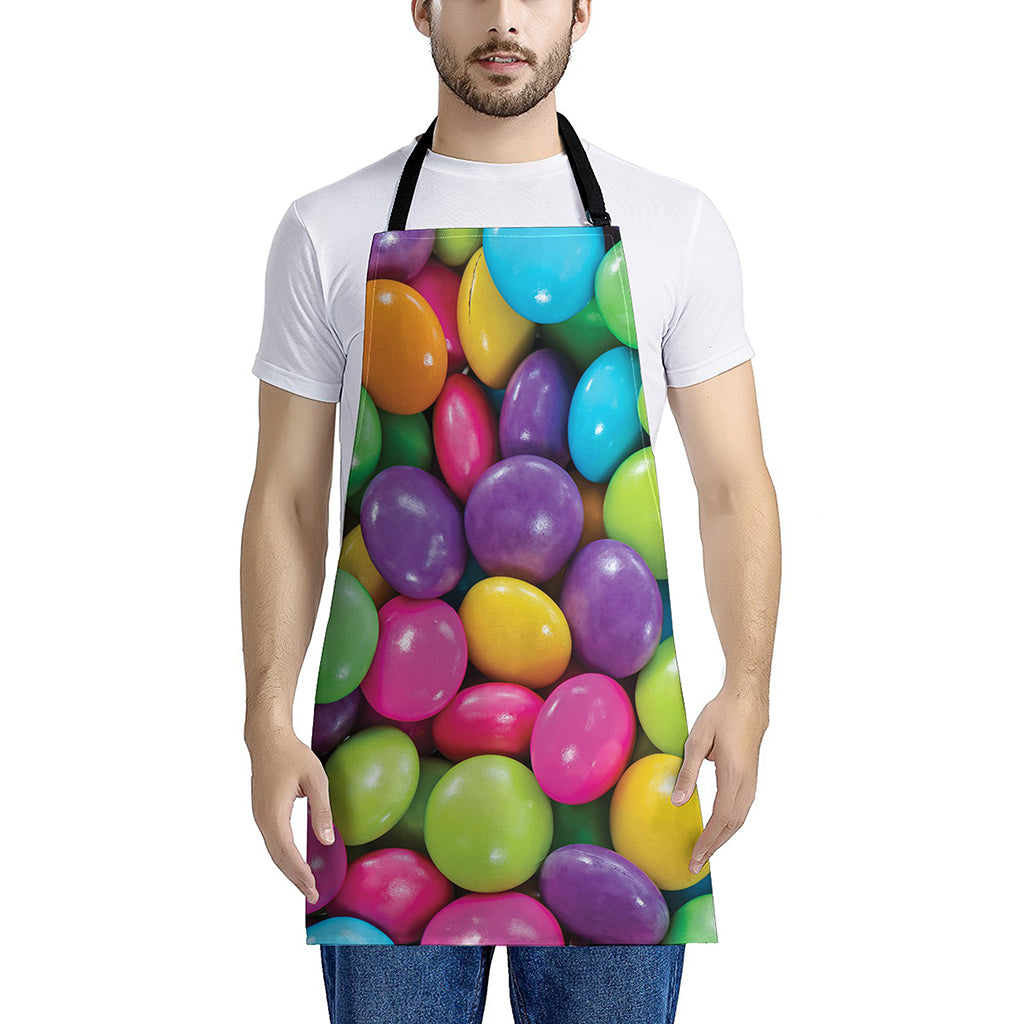 Colorful Chocolate Candy Print Apron