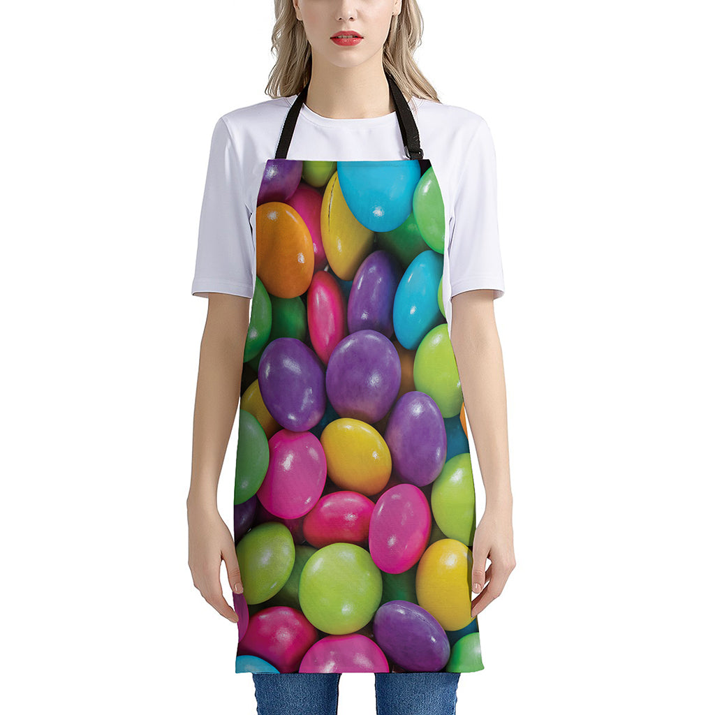 Colorful Chocolate Candy Print Apron