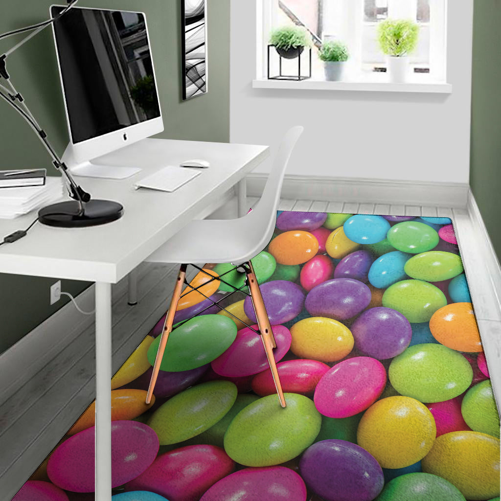 Colorful Chocolate Candy Print Area Rug