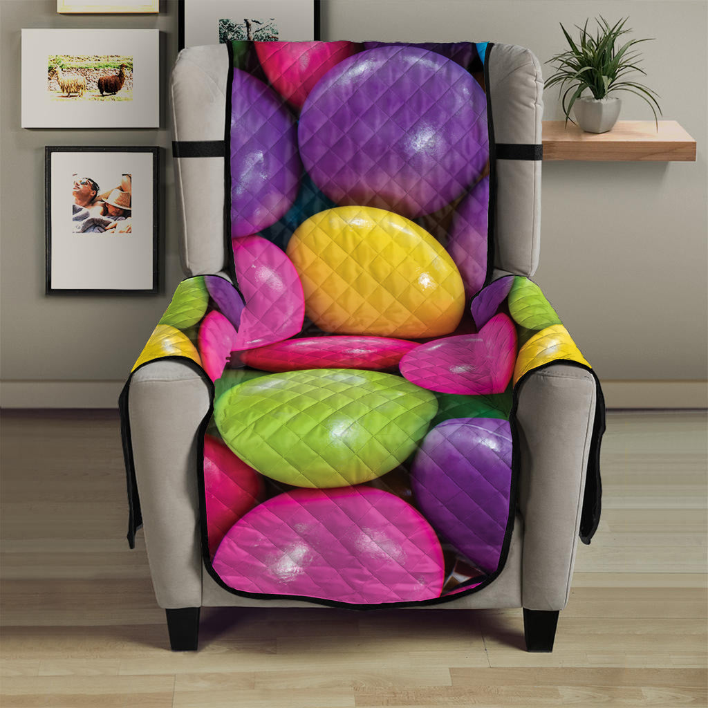 Colorful Chocolate Candy Print Armchair Protector