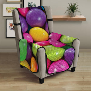 Colorful Chocolate Candy Print Armchair Protector