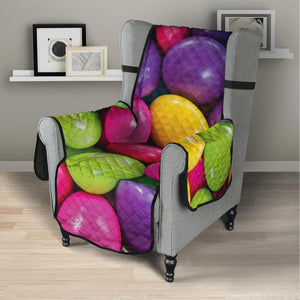 Colorful Chocolate Candy Print Armchair Protector