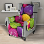 Colorful Chocolate Candy Print Armchair Protector