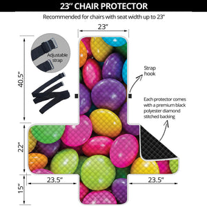 Colorful Chocolate Candy Print Armchair Protector