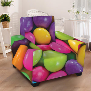 Colorful Chocolate Candy Print Armchair Slipcover