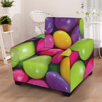 Colorful Chocolate Candy Print Armchair Slipcover