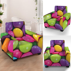 Colorful Chocolate Candy Print Armchair Slipcover