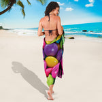 Colorful Chocolate Candy Print Beach Sarong Wrap