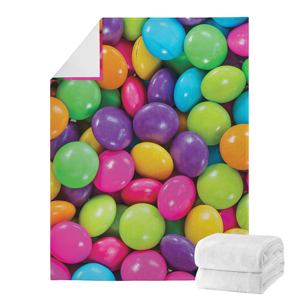 Colorful Chocolate Candy Print Blanket