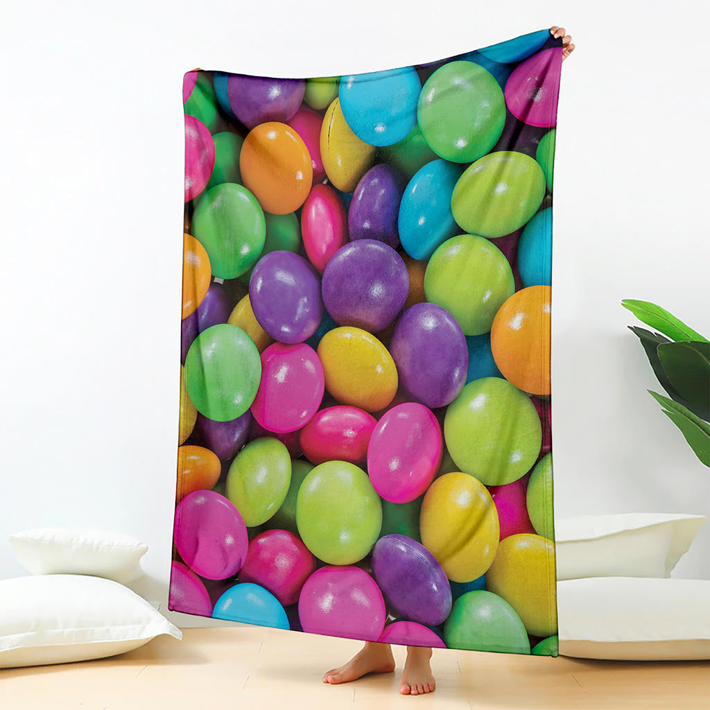 Colorful Chocolate Candy Print Blanket