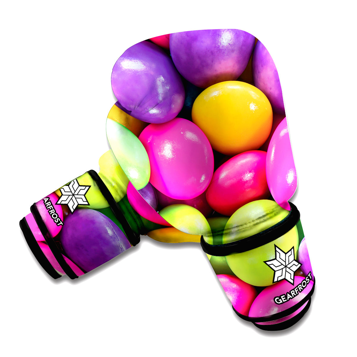 Colorful Chocolate Candy Print Boxing Gloves