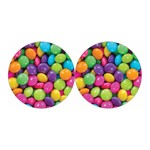 Colorful Chocolate Candy Print Car Coasters