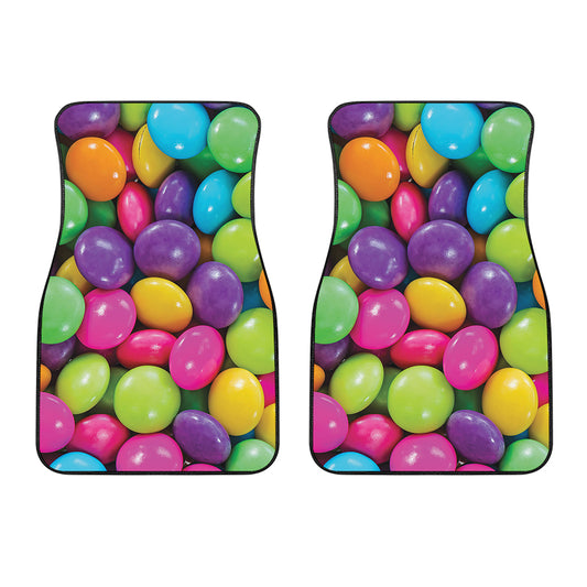 Colorful Chocolate Candy Print Front Car Floor Mats