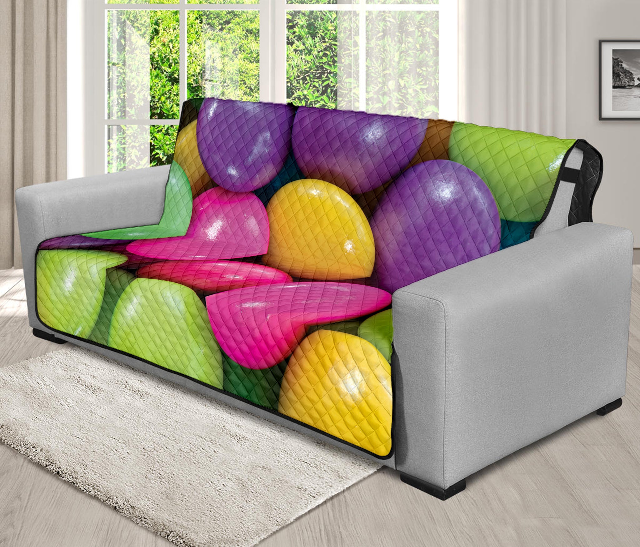 Colorful Chocolate Candy Print Futon Protector