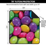 Colorful Chocolate Candy Print Futon Protector