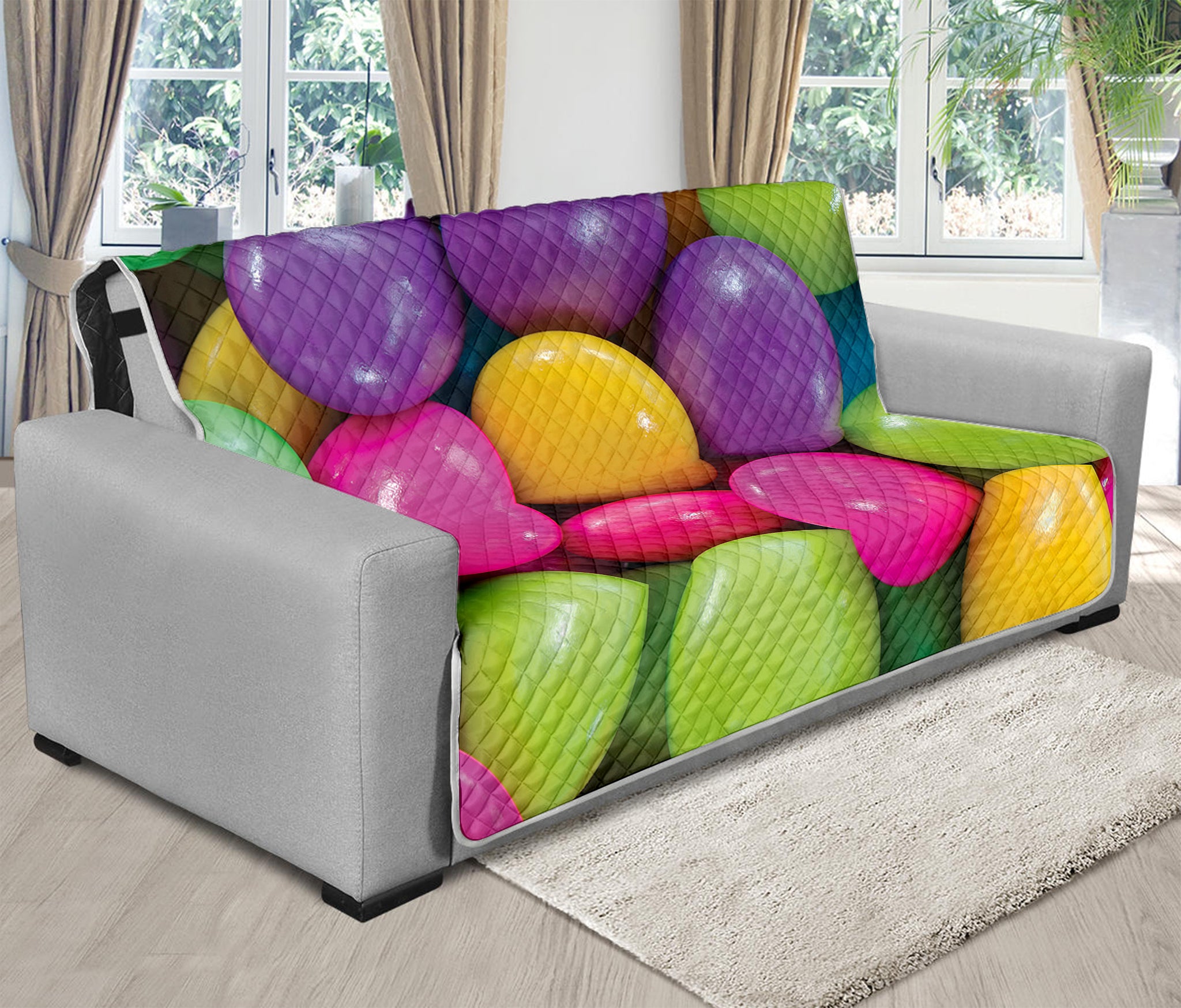 Colorful Chocolate Candy Print Futon Protector