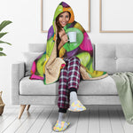 Colorful Chocolate Candy Print Hooded Blanket