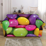 Colorful Chocolate Candy Print Loveseat Slipcover