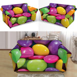 Colorful Chocolate Candy Print Loveseat Slipcover