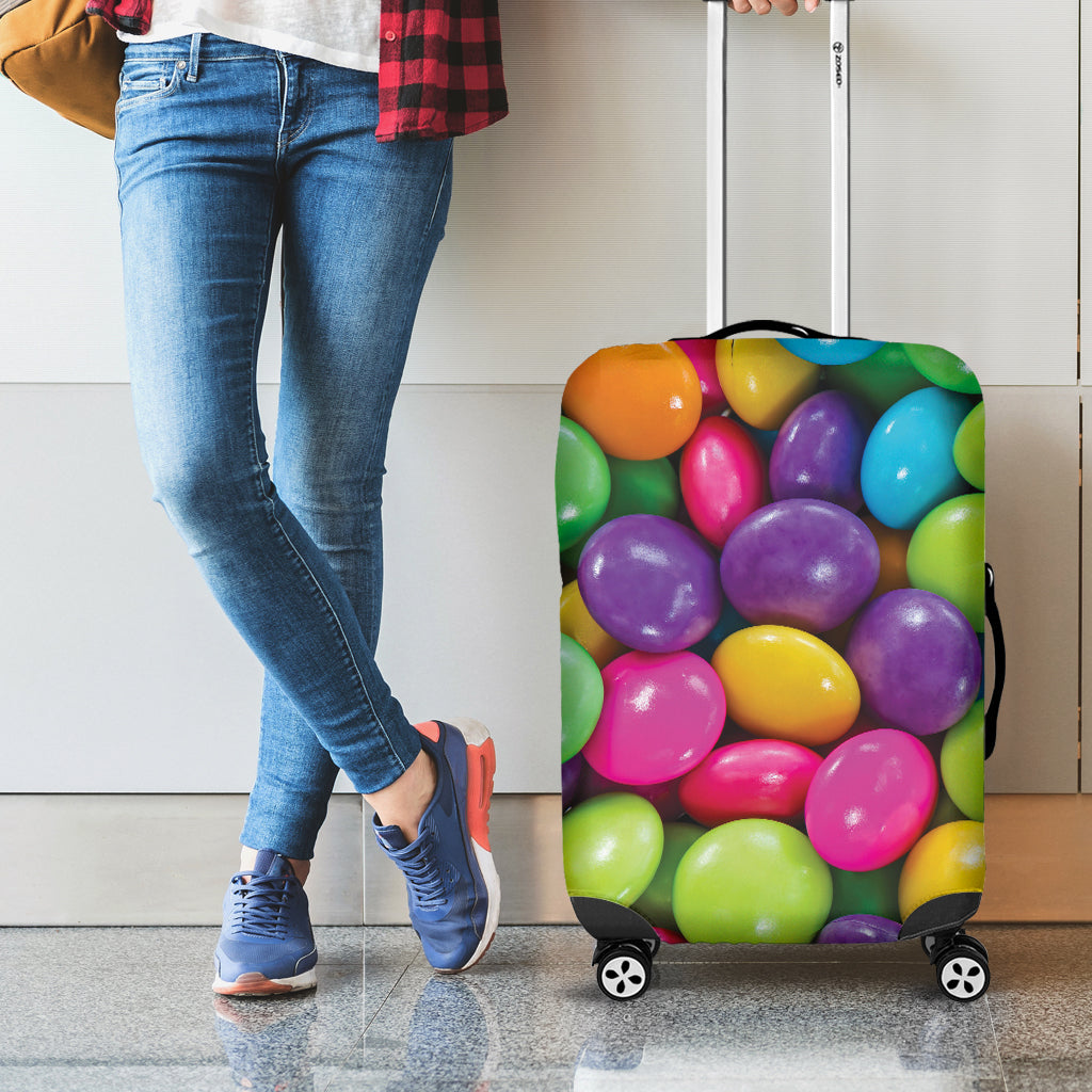 Colorful Chocolate Candy Print Luggage Cover
