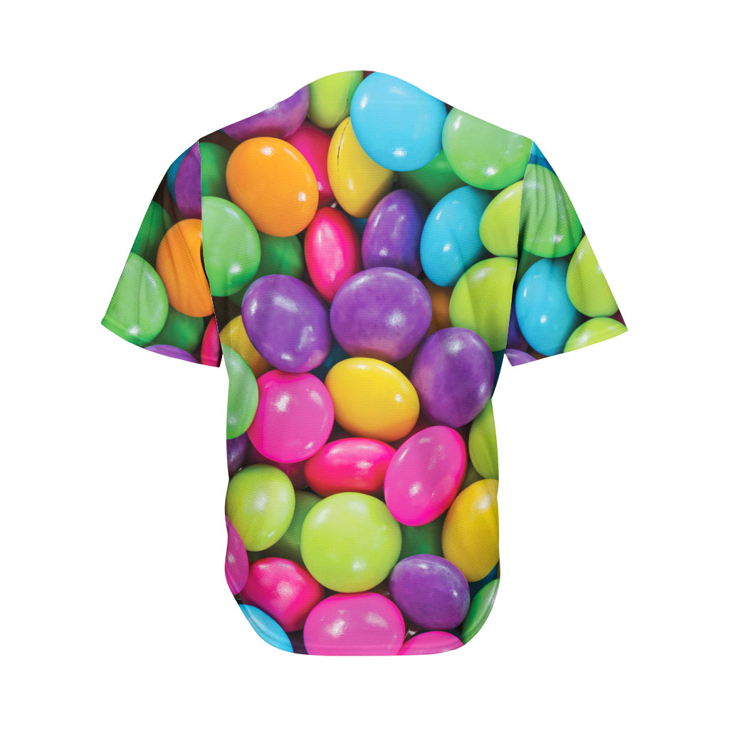 Colorful Chocolate Candy Print Men's Baseball Jersey