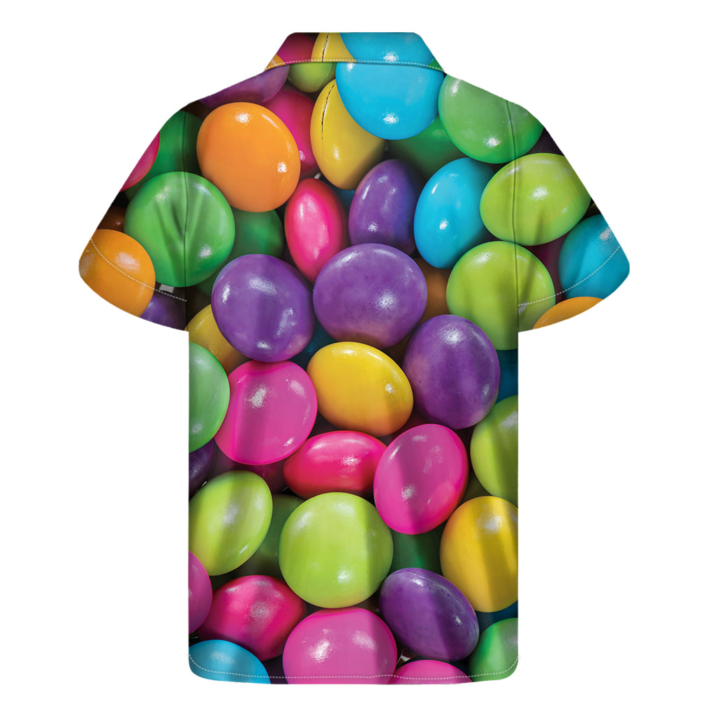 Colorful Chocolate Candy Print Men's Short Sleeve Shirt