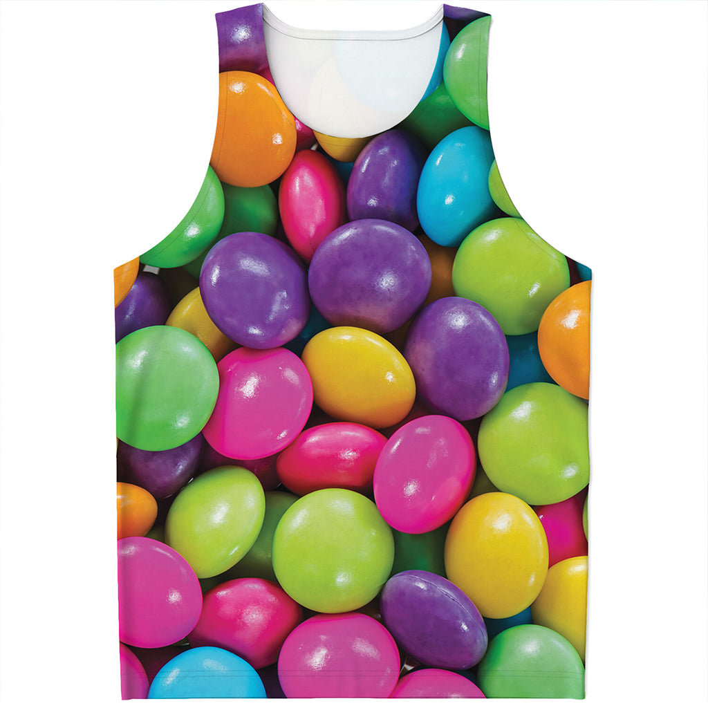 Colorful Chocolate Candy Print Men's Tank Top