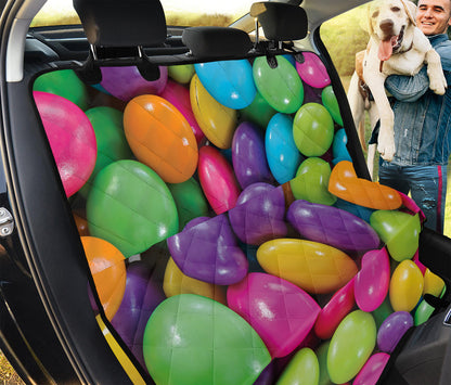 Colorful Chocolate Candy Print Pet Car Back Seat Cover